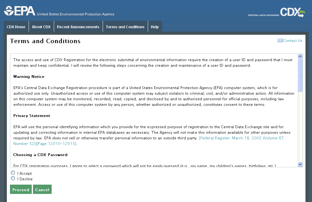 CDX Online User Guide Central Data Exchange US EPA