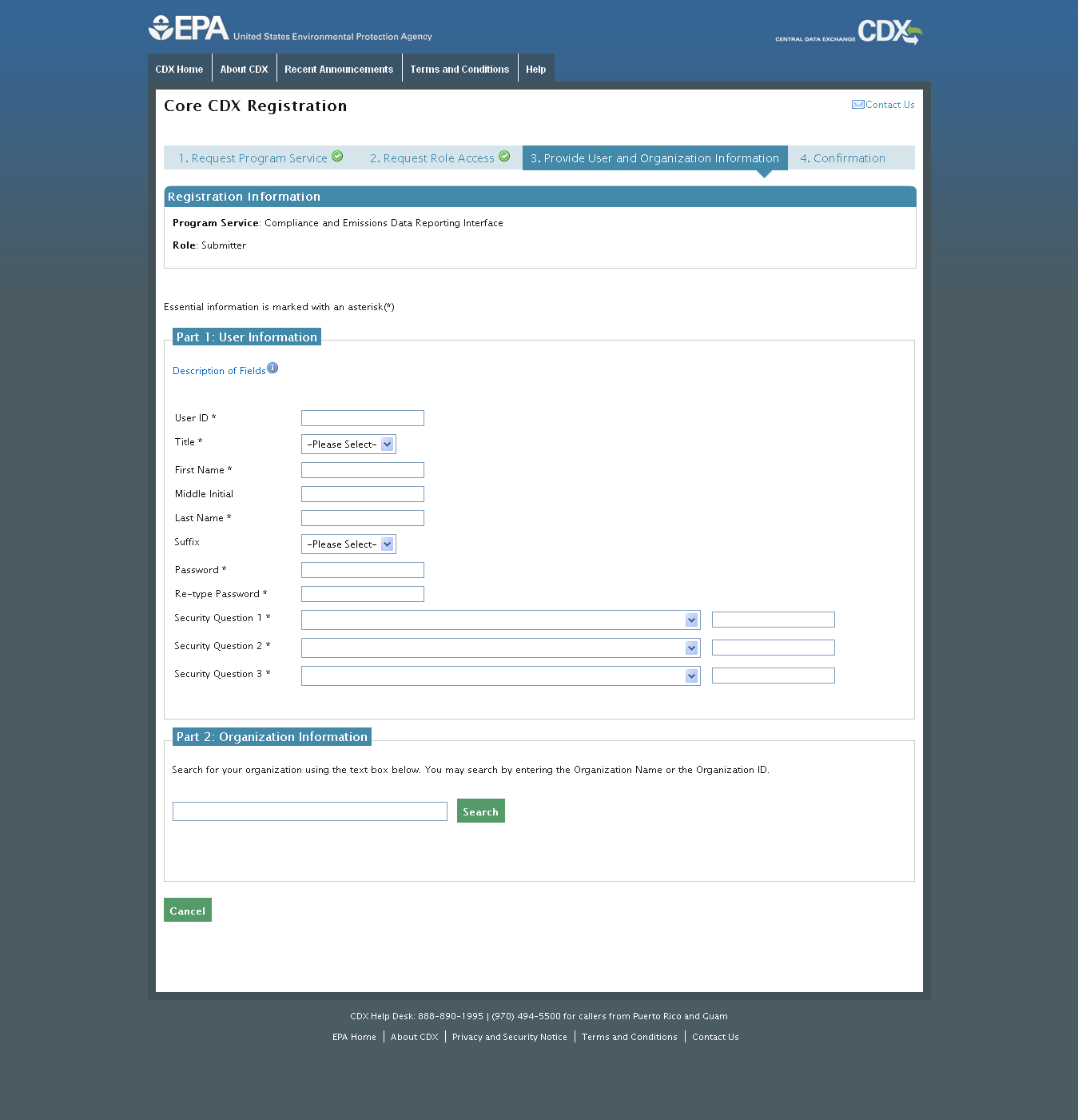 CDX Online User Guide Central Data Exchange US EPA