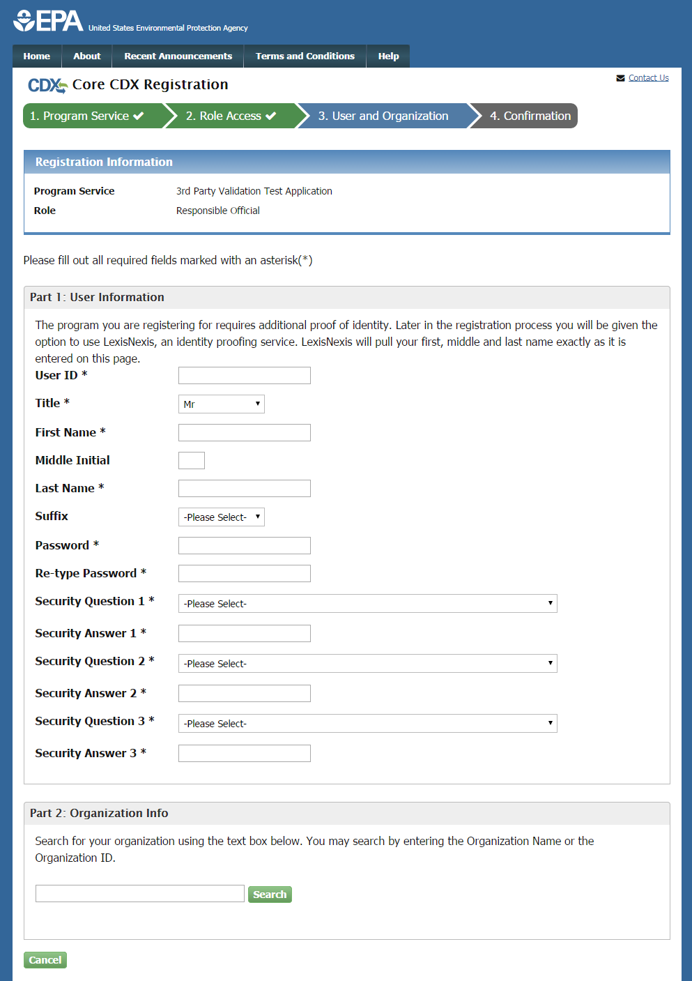 CDX Online User Guide Central Data Exchange US EPA